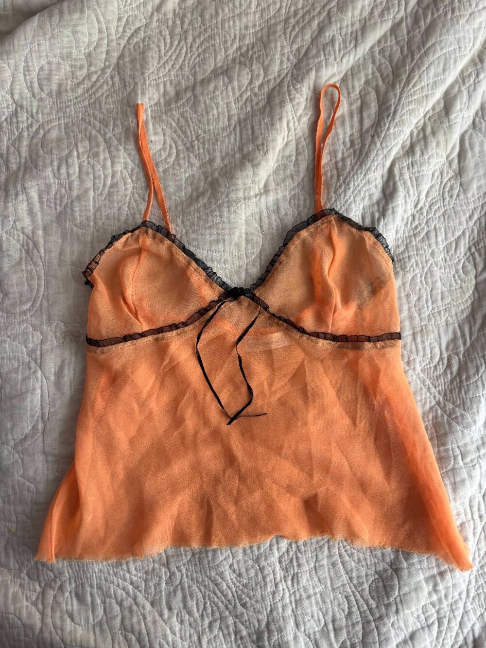 Sheer Orange Cami Top